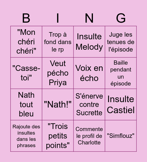 LincamourUwU Bingo Card