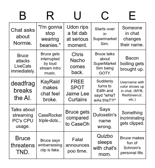 Bingo Card