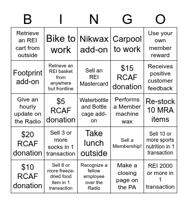 Member Moment Bingo! Bingo Card