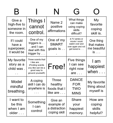 BLC BINGO Card