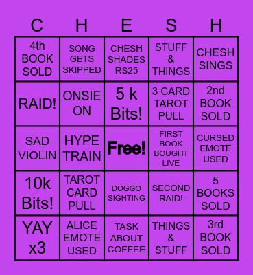 THE MAD LIBRARY LAUNCH Bingo Card