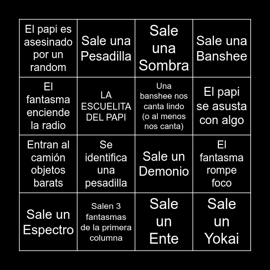 Branqui-Bingo Card