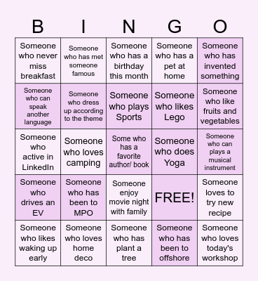 Dynamic Bingo Card
