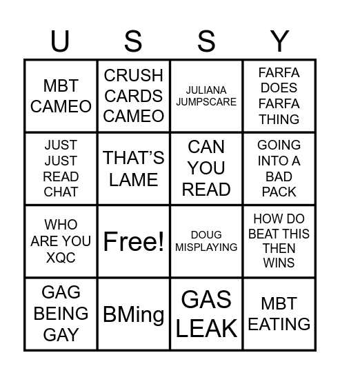 MBT BINGO Card