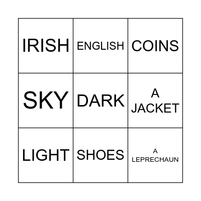 SAINT PATRICK'S BINGO Card