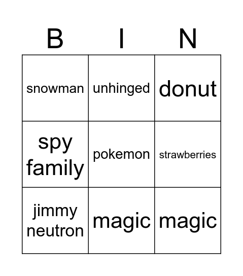babe bingo Card