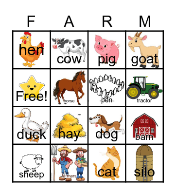 FARM BINGO Card