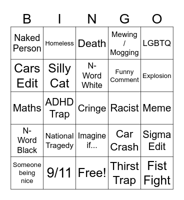 Instagram Reels Bingo Card