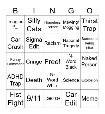 Instagram Reels Bingo Card