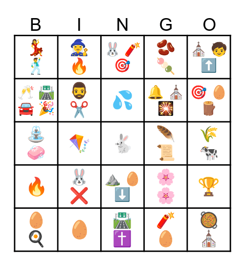 Osterbräuche weltweit Bingo Card