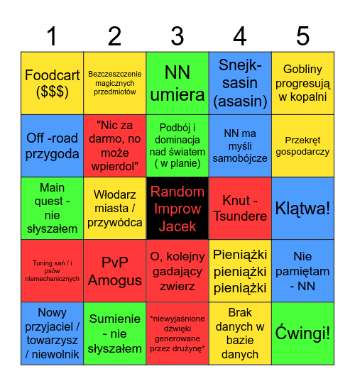 Ice wind dale x2 Bingo Card