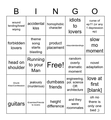 (bl) trope bingo Card