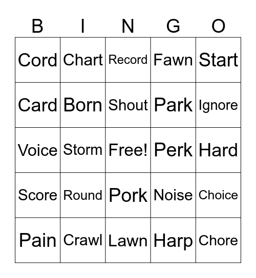 Bingo Card