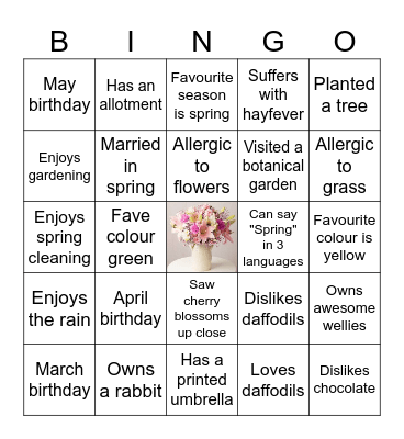 Easter Bingo Card