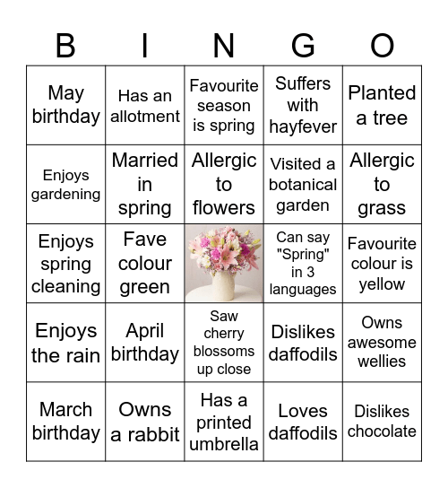 Easter Bingo Card