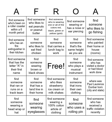 MADE BY US Bingo Card
