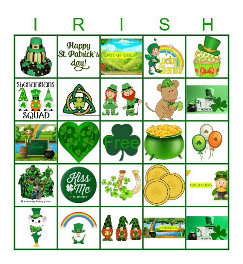 Happy St. Patricks Day Bingo Card