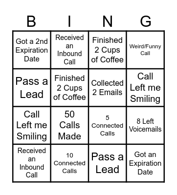 BDT Friday Bingo Card