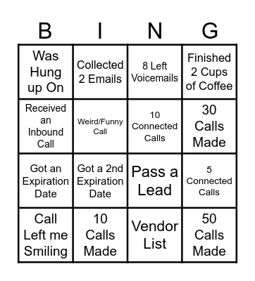 BDT Bingo Friday Bingo Card