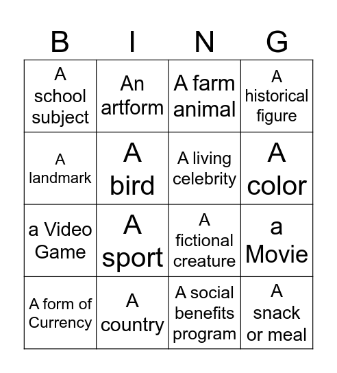 Infinite Craft - Nava Bingo Card