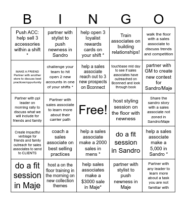 SMCP BINGO Card