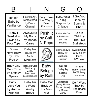 Baby Song BINGO! Bingo Card