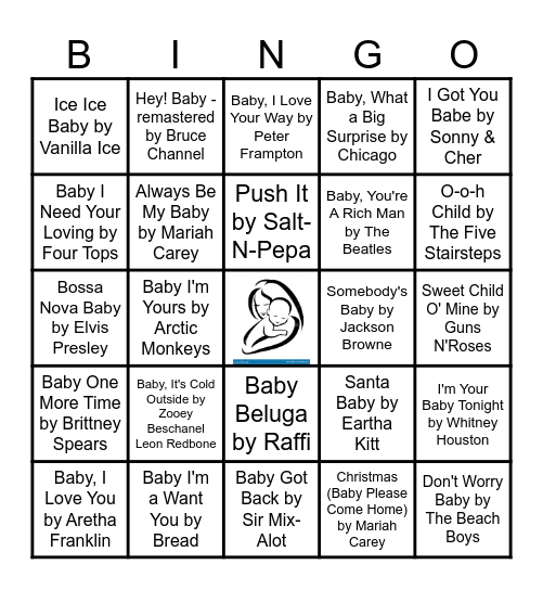 Baby Song BINGO! Bingo Card