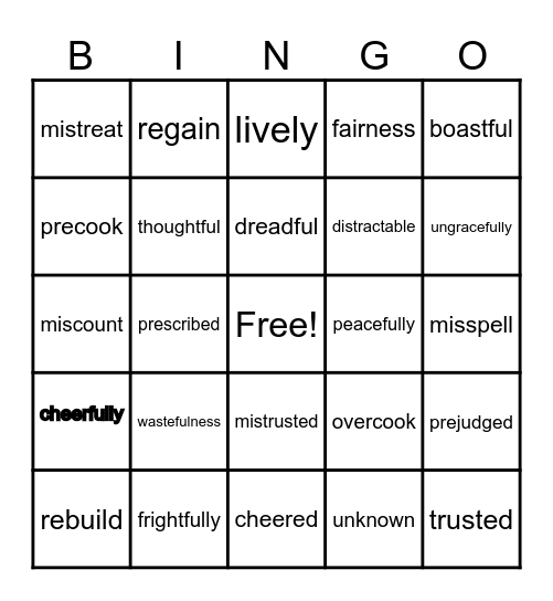 Animal Pet  Bingo Card