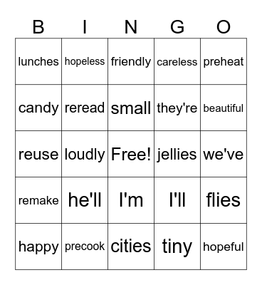 ACAP Practice Bingo Card
