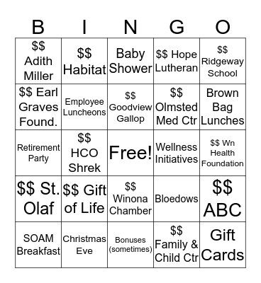New Business Celebration Bingo Card