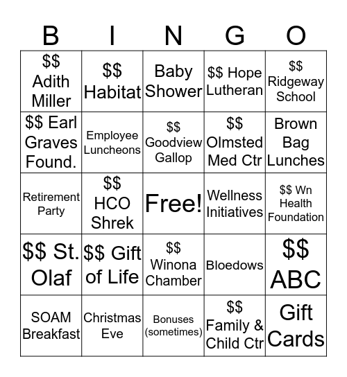 New Business Celebration Bingo Card
