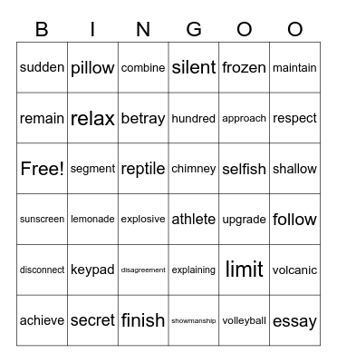 Bingo Card
