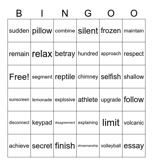 Bingo Card