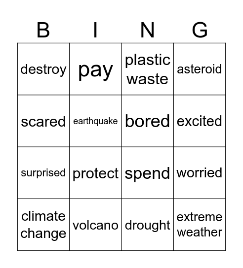 2 ESO Bingo Card