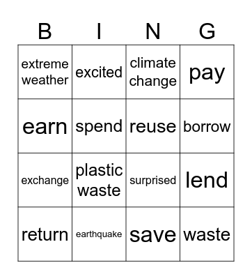 2 ESO Bingo Card