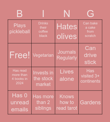 Get to Know You- MHSB Supervision Bingo Card