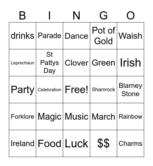 Lucky Bingo Card