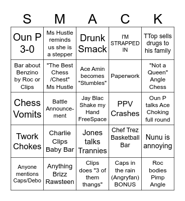 Volume 11 Bingo Card