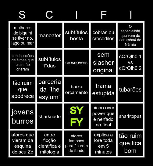 bingo do canal sci-fi Bingo Card