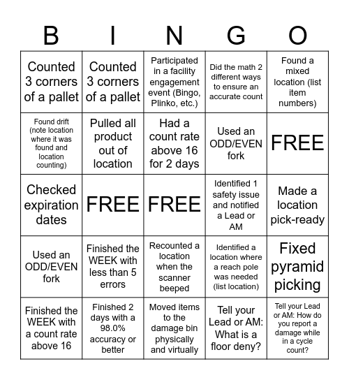 Spring Into Quality - COUNT Bingo Card