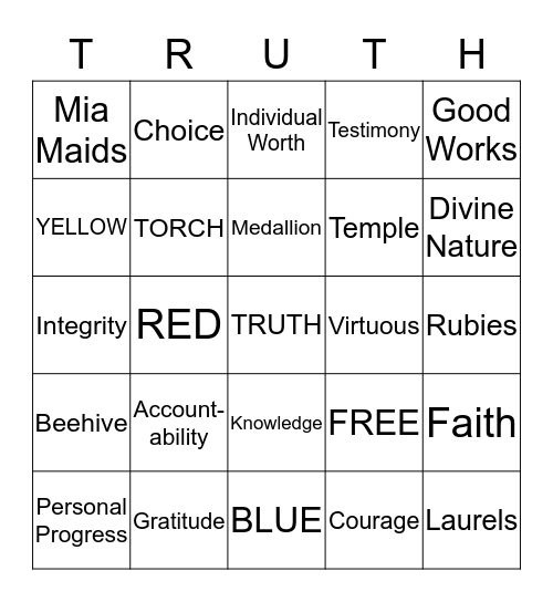 Ephesians 4:25 Bingo Card