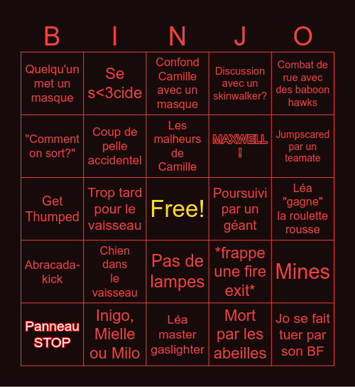 Loony Company Bingo Card