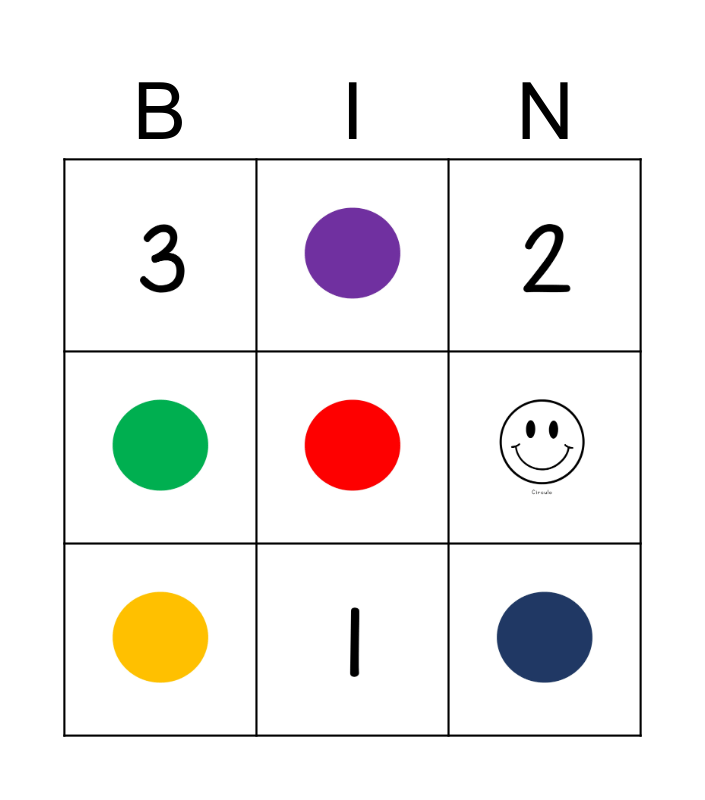 Bingo 1 Bingo Card