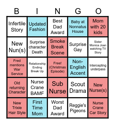 Call the Midwife! Bingo! Bingo Card