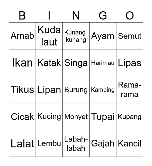 HAIWAN Bingo Card