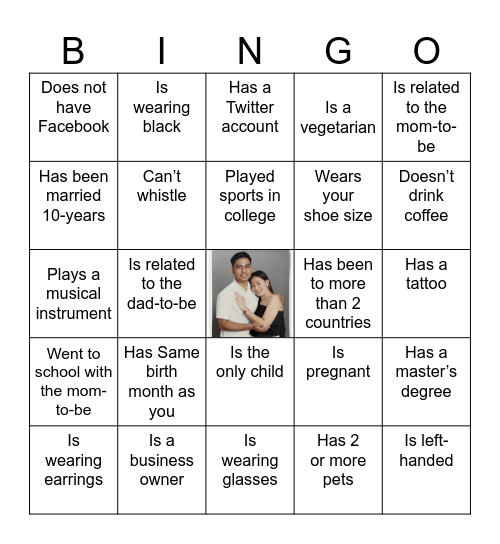 Find the Guest BINGO Card