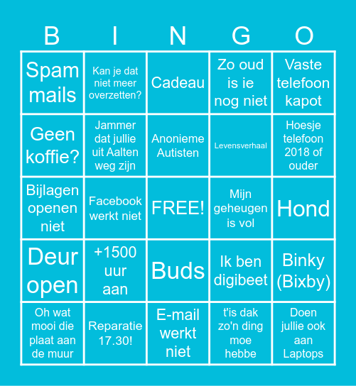 Jan Smit Bingo Card