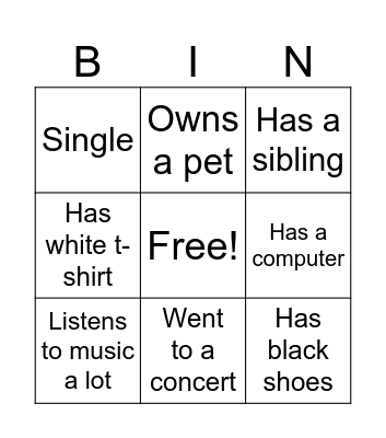 Bingo Card