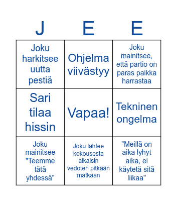 Kevätpäivät 2024 Bingo Card