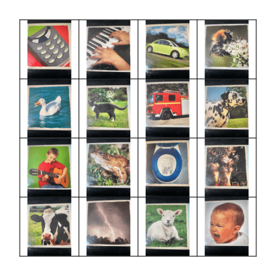 Sound Bingo Game Bingo Card